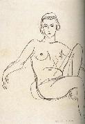 Henri Matisse Nude sitting oil